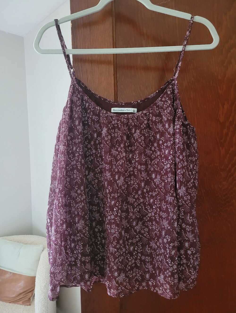 Abercrombie & Fitch Plum Floral Spaghetti-Strap Cami